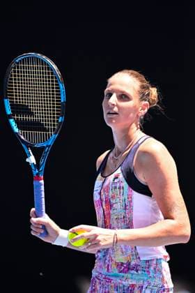 TENNIS AUSTRALIAN OPEN, Karolina Plskova of Czech Republic celebrates winning her match against Varvara Gracheva of Russia during the 2023 Australian Open tennis tournament at Melbourne Park in Melbourne, Saturday, January 21, 2023. ( NO ARCHIVING, EDITORIAL USE ONLY, NO USE IN BOOKS WITHOUT CONSENT MELBOURNE VICTORIA AUSTRALIA  Copyright: xJAMESxROSSx 20230121001754945221