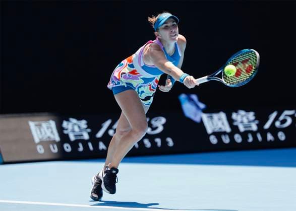 Belinda Bencic (SUI), Australian Open 2023, Melbourne Park, Melbourne, Victoria, Australia. Copyright: xJuergenxHasenkopfx