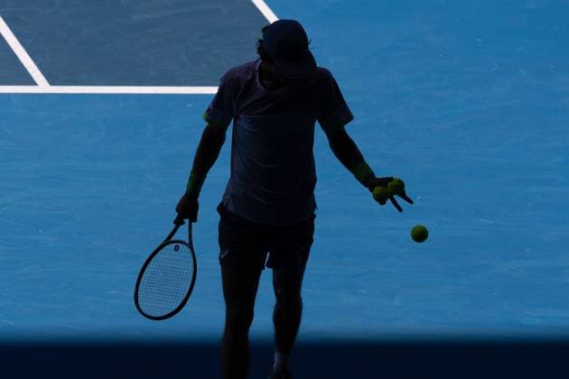 Alex de Minaur of Australia in action during the round 3 match between Alex de Minaur of Australia and Benjamin Bonzi of France, Day 6 at the Australian Open Tennis 2023 at Rod Laver Arena, Melbourne, Australia on 21 January 2023. Copyright: xPeterxDovganx 34781428