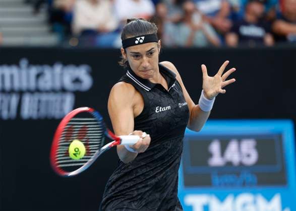 Caroline Garcia (FRA), Australian Open 2023, Melbourne Park, Melbourne, Victoria, Australia. Copyright: xJuergenxHasenkopfx
