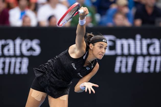 Caroline Garcia of France in action during the round 3 match between Caroline Garcia of France and Laura Siegemund of Germany, Day 6 at the Australian Open Tennis 2023 at KIA Arena, Melbourne, Australia on 21 January 2023. Copyright: xPeterxDovganx 34781445