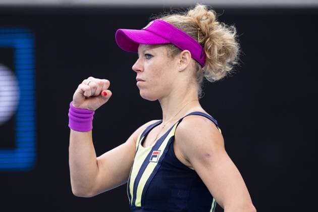 Laura Siegemund of Germany in action during the round 3 match between Caroline Garcia of France and Laura Siegemund of Germany, Day 6 at the Australian Open Tennis 2023 at KIA Arena, Melbourne, Australia on 21 January 2023. Copyright: xPeterxDovganx 34781456
