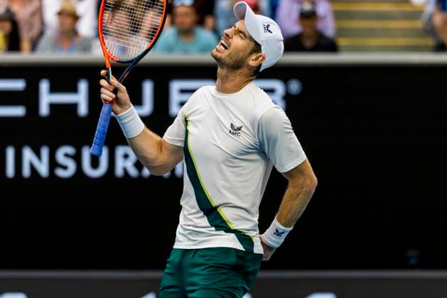 MELBOURNE, VIC - JANUARY 21: Andy Murray of the United Kingdom in action during Round 3 of the 2023 Australian Open on January 21 2023, at Melbourne Park in Melbourne, Australia. (Photo by Jason Heidrich Icon Sportswire) TENNIS: JAN 21 Australian Open Icon230121145