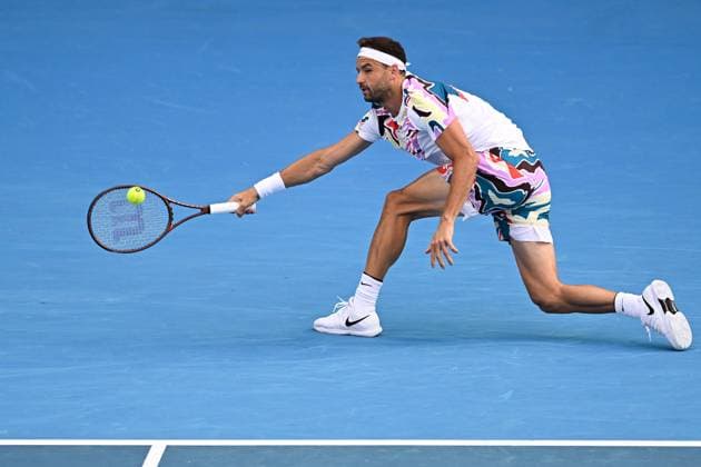 Mandatory Credit: Photo by James Gourley Shutterstock (13728737fi) Grigor Dimitrov in action during his third round match Australian Open, Day Six, Tennis, Melbourne Park, Melbourne, Australia - 21 Jan 2023 Australian Open, Day Six, Tennis, Melbourne Park, Melbourne, Australia - 21 Jan 2023 Copyright: xJamesxGourley Shutterstockx 13728737fi