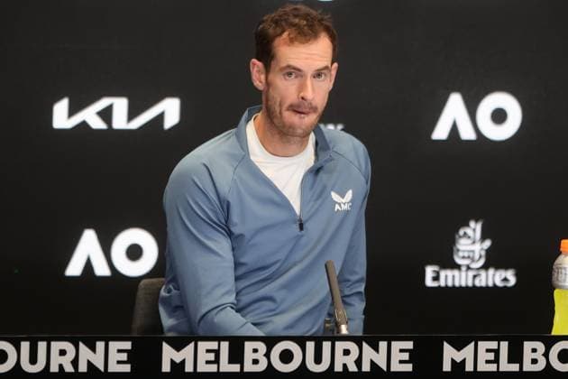Andy Murray of Great Britain interviewed in the Media Centre after his loss to Roberto Bautista Agut of Spain 6-1 6-7 6-3 6-4 in the round 3 match, Day 6 at the Australian Open Tennis 2023 at Margaret Court Arena, Melbourne, Australia on 21 January 2023. Copyright: xPeterxDovganx 34781514