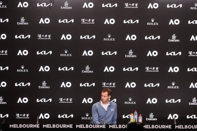 Andy Murray of Great Britain interviewed in the Media Centre after his loss to Roberto Bautista Agut of Spain 6-1 6-7 6-3 6-4 in the round 3 match, Day 6 at the Australian Open Tennis 2023 at Margaret Court Arena, Melbourne, Australia on 21 January 2023. Copyright: xPeterxDovganx 34781516