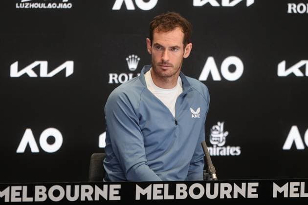 Andy Murray of Great Britain interviewed in the Media Centre after his loss to Roberto Bautista Agut of Spain 6-1 6-7 6-3 6-4 in the round 3 match, Day 6 at the Australian Open Tennis 2023 at Margaret Court Arena, Melbourne, Australia on 21 January 2023. Copyright: xPeterxDovganx 34781520