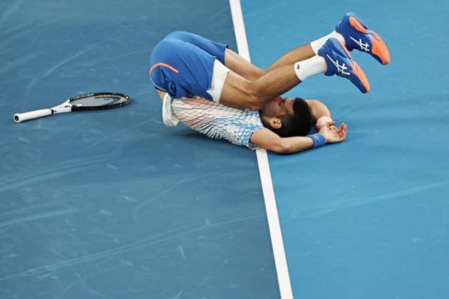 Sport Bilder des Tages Novak Djokovic, SRB, during third round of 2023 Australian Open in Melbourne, 21 01 2023; -