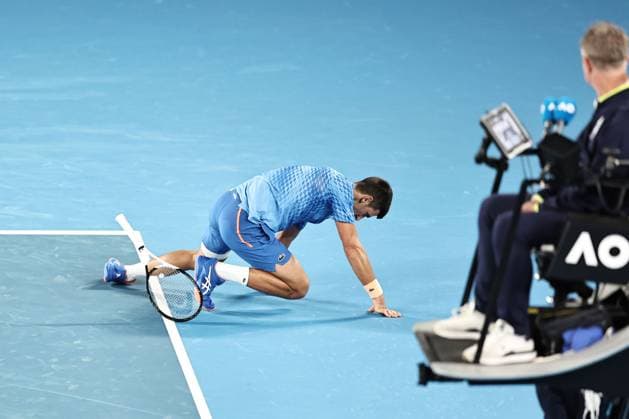Novak Djokovic, SRB, during third round of 2023 Australian Open in Melbourne, 21 01 2023; -
