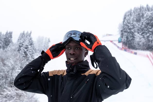 Sport Bilder des Tages ALPINE SKIING - FIS WC Kitzbuehel KITZBUEHEL,AUSTRIA,21.JAN.23 - ALPINE SKIING - FIS World Cup, Hahnenkamm-race, side event, Kitz Charity Trophy. Image shows Lame Khaby (Boss 1).  GEPAxpictures xMaticxKlansek