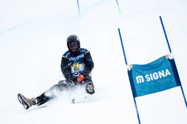ALPINE SKIING - FIS WC Kitzbuehel KITZBUEHEL,AUSTRIA,21.JAN.23 - ALPINE SKIING - FIS World Cup, Hahnenkamm-race, side event, Kitz Charity Trophy. Image shows Lame Khaby (Boss 1).  GEPAxpictures xMaticxKlansek