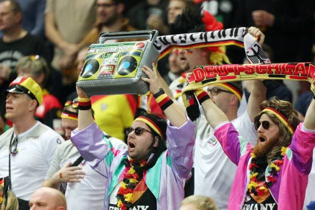 Katowice , Hala Spodek 21.01.2023 pilka reczna Mistrzostwa Swiata w pilce recznej 2023 Faza zasadnicza , grupa III Holandia - Niemcy NZ kibice , supporters , fans GERMANY , NIEMCY FOT Michal Nowak Newspix.pl Katowice , Spodek Hall 21.01.2023 sport handball 28th IHF MenÕs World Handball Championship Main round , group III Netherlands - Germany photo by Michal Nowak Newspix.pl --- Newspix.pl POLAND OUT!  230121MIN_204