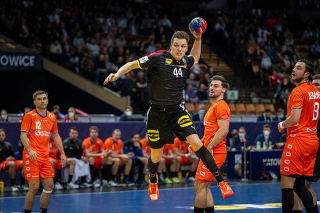 Handball Kattowitz 21.01.2023 Weltmeisterschaft Handball WM Männer Hauptrunde Niederlande (NED) - Deutschland (GER) Christoph Steinert (Deutschland, No.44)