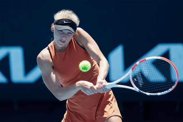 Alina Korneeva, Maedchen Einzel GS Australian Open 2023, Melbourne Park, Melbourne, Victoria, Australia. Copyright: xJuergenxHasenkopfx