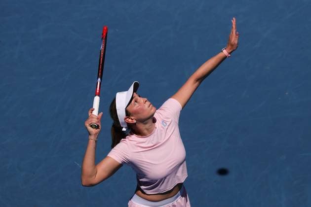Donna Vekic of Croatia in action during round 4 match between Donna Vekic of Croatia and Linda Fruhvirtova of Czech Republic Day 8 at the Australian Open Tennis 2023 at Margaret Court Arena, Melbourne, Australia on 23 January 2023. Copyright: xPeterxDovganx 34781757
