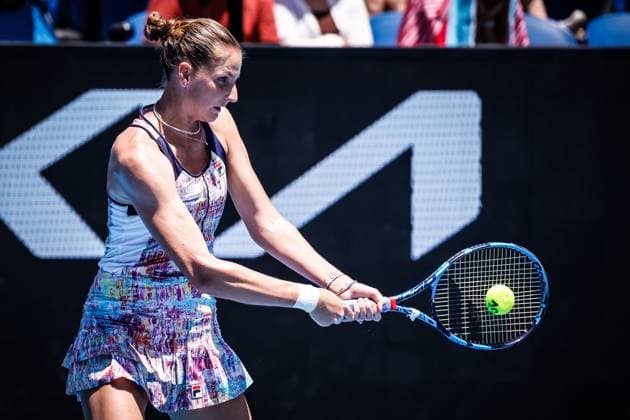 January 23, 2023, Melbourne, Victoria, Australia: MELBOURNE, AUSTRALIA - JANUARY 23: Karolina Pliskova of Czech Republic plays Shuai Zhang of China on day 8 of the 2023 Australian Open at Melbourne Park on January 23, 2023 in Melbourne, Australia. Melbourne Australia - ZUMAp121 20230123_zsp_p121_118 Copyright: xChrisxPutnamx