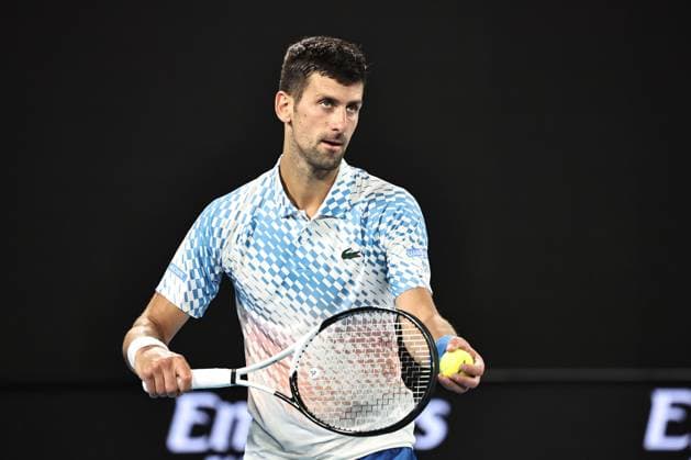 Novak Djokovic, SRB, during fourth round of 2023 Australian Open in Melbourne, 23 01 2023; - 