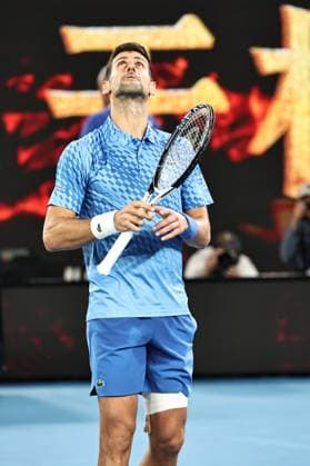 Novak Djokovic, SRB, during fourth round of 2023 Australian Open in Melbourne, 23 01 2023; - 