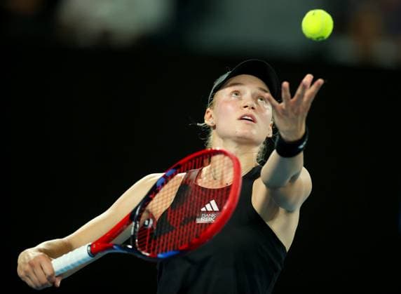 Mandatory Credit: Photo by Ella Ling Shutterstock (13729781t) Elena Rybakina of Kazakhstan in action Australian Open, Day Nine, Tennis, Melbourne Park, Melbourne, Australia - 24 Jan 2023 Australian Open, Day Nine, Tennis, Melbourne Park, Melbourne, Australia - 24 Jan 2023  Copyright: xEllaxLing Shutterstockx 13729781t