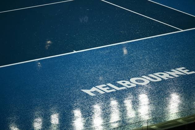 Mandatory Credit: Photo by James Gourley Shutterstock (13729783ap) Rain on the court stops play between Jelena Ostapenko and Elena Rybakina in their Quarter Final Match Australian Open, Day Nine, Tennis, Melbourne Park, Melbourne, Australia - 24 Jan 2023 Australian Open, Day Nine, Tennis, Melbourne Park, Melbourne, Australia - 24 Jan 2023  Copyright: xJamesxGourley Shutterstockx 13729783ap