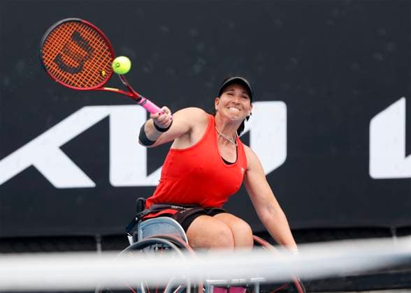 Katharina Krueger, Rollstuhl Damen Einzel, Australian Open 2023, Melbourne Park, Melbourne, Victoria, Australia. Copyright: xJuergenxHasenkopfx