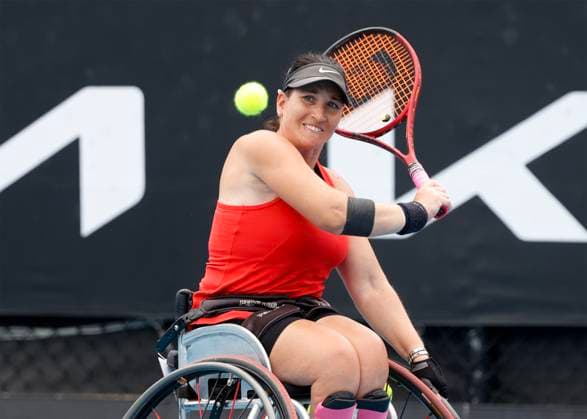 Katharina Krueger, Rollstuhl Damen Einzel, Australian Open 2023, Melbourne Park, Melbourne, Victoria, Australia. Copyright: xJuergenxHasenkopfx
