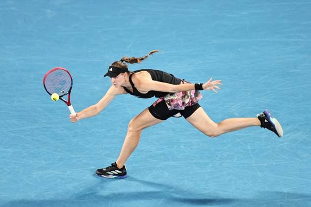 Elena Rybakina, KAZ, during quarter-finals of 2023 Australian Open in Melbourne, 24 01 2023; -