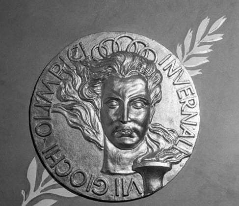 USSR. 1957. A view of the award of the USSR national Ice hockey, Eishockey team which they won at the 1956 Cortina D Ampezzo Olympic Games, Olympische Spiele, Olympia, OS The exact date of the photograph is unknown. Emmanuil Yevzerikhin TASS  14795404