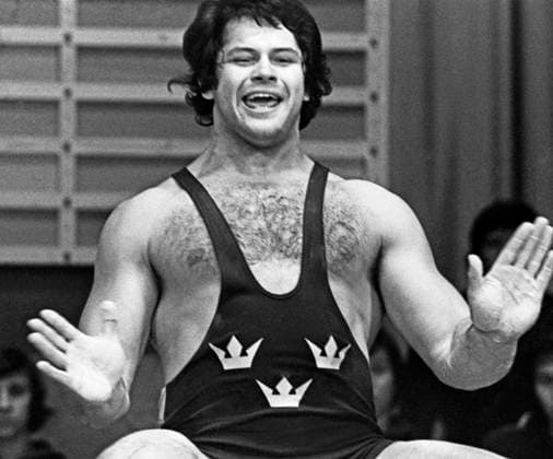 March 16-20, 1978. Moscow, USSR. Swedish weightlifter Leif Nilssen performs at the International Weightlifting Tournament for the Friendship Cup at the Palace of Culture of the 1st Moscow Bearing Plant. The exact date of the photograph is unknown. Alexander Yakovlev TASS  15696978