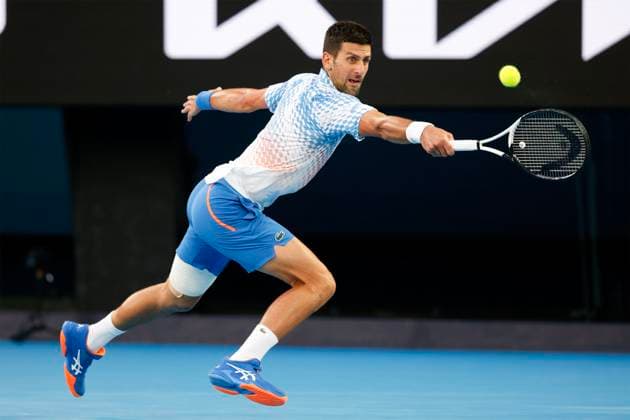 Novak Djokovic, Australian Open 2023, Melbourne Park, Melbourne, Victoria, Australia. Copyright: xJuergenxHasenkopfx