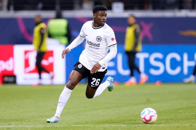 DINA EBIMBE Eric Team Eintracht Frankfurt Bundesliga DFL Saison 2022 - 2023 BL Spiel Eintracht Frankfurt - FC Schalke 04 3 : 0 am 21. 01. 2023 in Frankfurt DFL REGULATIONS PROHIBIT ANY USE OF PHOTOGRAPHS as IMAGE SEQUENCES and or QUASI-VIDEO *** DINA EBIMBE Eric Team Eintracht Frankfurt Bundesliga DFL season 2022 2023 BL match Eintracht Frankfurt FC Schalke 04 3 0 on 21 01 2023 in Frankfurt DFL REGULATIONS PROHIBIT ANY USE OF PHOTOGRAPHS as IMAGE SEQUENCES and or QUASI VIDEO Copyright: xLacixPerenyix