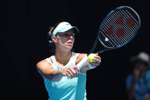 Magda Linette, POL, during quarter-finals of 2023 Australian Open in Melbourne, 25 01 2023; -