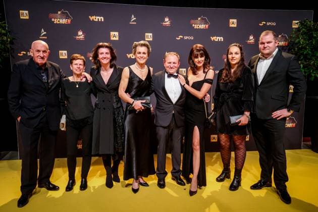 Gella Vandecaveye pictured on the red carpet at the arrival for the Golden Shoe Belgian soccer award ceremony, Wednesday 25 January 2023 in Antwerp. The Golden Shoe (Gouden Schoen Soulier d Or) is an award for the best soccer player of the Belgian Jupiler Pro League championship during the calendar year 2022. VIRGINIExLEFOUR  x58755222x