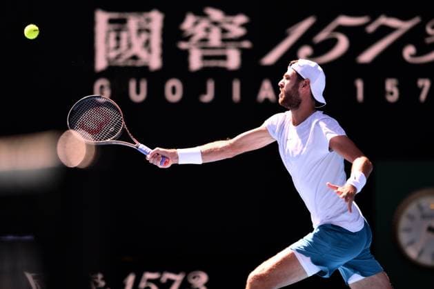 Mandatory Credit: Photo by James Gourley Shutterstock (13736332bh) Karen Khachanov during his semi-final match Australian Open, Day Twelve, Tennis, Melbourne Park, Melbourne, Australia - 27 Jan 2023 Australian Open, Day Twelve, Tennis, Melbourne Park, Melbourne, Australia - 27 Jan 2023 Copyright: xJamesxGourley Shutterstockx 13736332bh