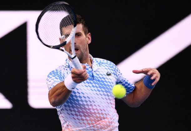 Mandatory Credit: Photo by James Gourley Shutterstock (13736332dz) Novak Djokovic of Serbia Australian Open, Day Twelve, Tennis, Melbourne Park, Melbourne, Australia - 27 Jan 2023 Australian Open, Day Twelve, Tennis, Melbourne Park, Melbourne, Australia - 27 Jan 2023 Copyright: xJamesxGourley Shutterstockx 13736332dz