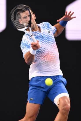 Mandatory Credit: Photo by James Gourley Shutterstock (13736332ej) Novak Djokovic of Serbia Australian Open, Day Twelve, Tennis, Melbourne Park, Melbourne, Australia - 27 Jan 2023 Australian Open, Day Twelve, Tennis, Melbourne Park, Melbourne, Australia - 27 Jan 2023 Copyright: xJamesxGourley Shutterstockx 13736332ej