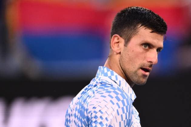 Mandatory Credit: Photo by James Gourley Shutterstock (13736332ee) Novak Djokovic of Serbia Australian Open, Day Twelve, Tennis, Melbourne Park, Melbourne, Australia - 27 Jan 2023 Australian Open, Day Twelve, Tennis, Melbourne Park, Melbourne, Australia - 27 Jan 2023 Copyright: xJamesxGourley Shutterstockx 13736332ee