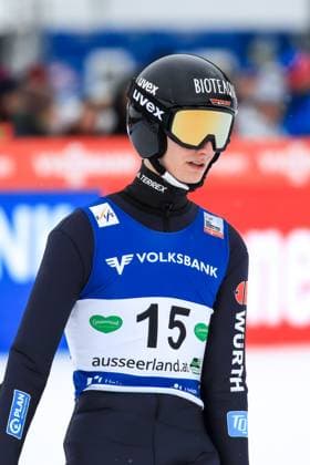 SKI FLYING - FIS WC Kulm Bad Mitterndorf BAD MITTERNDORF,AUSTRIA,27.JAN.23 - NORDIC SKIING, Ski jumping, Skispringen, Ski, nordisch SKI FLYING - FIS World Cup, Kulm, qualification, men. Image shows Justin Lisso (GER).  GEPAxpictures xMarioxBuehner