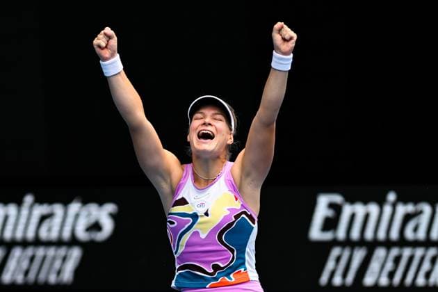 TENNIS AUSTRALIAN OPEN, Diede De Groot of the Netherlands celebrates after winning her Women?s Wheelchair singles final match against Yui Kamiji of Japan at the 2023 Australian Open tennis championship at Melbourne Park in Melbourne, Saturday, January 28, 2023. ( NO ARCHIVING, EDITORIAL USE ONLY, NO USE IN BOOKS WITHOUT CONSENT MELBOURNE VICTORIA AUSTRALIA  Copyright: xLUKASxCOCHx 20230128001757402304