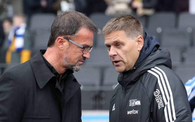 Manager Fredi Bobic, Sportdirektor Manager Oliver Ruhnert Fußball Fussball DFL Bundesliga Herren 18. Spieltag Saison 2022 2023 28.01.2023 Hertha BSC Berlin vs. 1.FC Union Berlin FCU Derby Stadtduell *** Manager Fredi Bobic, Sports Director Manager Oliver Ruhnert Sports Football Soccer DFL Bundesliga Men 18 Matchday Season 2022 2023 28 01 2023 Hertha BSC Berlin vs 1 FC Union Berlin FCU Derby City Duel