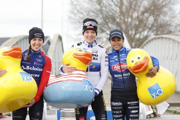 Bilder des Jahres 2023, Sport 01 Januar Sport Bilder des Tages HAMME, BELGIUM - JANUARY 28 : pictured during the 21th edition of the Rectavit Flandriencross cycle-cross race on January 28, 2023 in Hamme, Belgium, 28 01 2023 ( Flandriencross 2023 PhotoNews Panoramic 