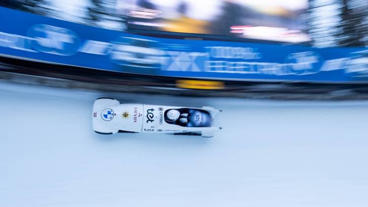Bilder des Jahres 2023, Sport 01 Januar Sport Bilder des Tages Jekabs Kalenda, Davis Springis (Lettland), CH, BMW IBSF Zweierbob Weltmeisterschaft, Olympia Bob Run Sankt Moritz, Rennen Maenner, 1. und 2. Durchgang, 28.01.2023, Saison 2022 2023 CH, BMW IBSF Zweierbob Weltmeisterschaft, Olympia Bob Run Sankt Moritz, Rennen Maenner, 1. und 2. Durchgang, 28.01.2023, Saison 2022 2023 St. Moritz *** Jekabs Kalenda, Davis Springis Latvia , CH, BMW IBSF Two-man Bobsleigh World Championship, Olympic Bob Run Sankt Moritz, race men, 1 and 2 runs, 28 01 2023, season 2022 2023 CH, BMW IBSF Two-man Bobsleigh World Championship, Olympic Bob Run Sankt Moritz, race men, 1 and 2 runs, 28 01 2023, season 2022 2023 St Moritz Copyright: xEibner Memmlerx EP_MMR