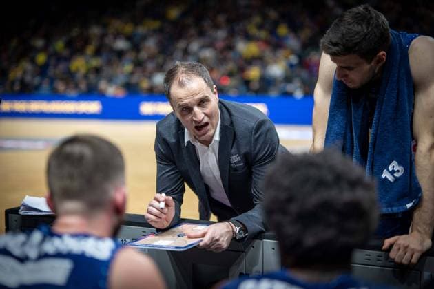 Basketball Berlin 28.01.2023 Saison 2022 2023 easyCredit BBL 1. Bundesliga Alba Berlin - HAKRO Merlins Crailsheim Nikola Markovic (Crailsheim, Trainer)