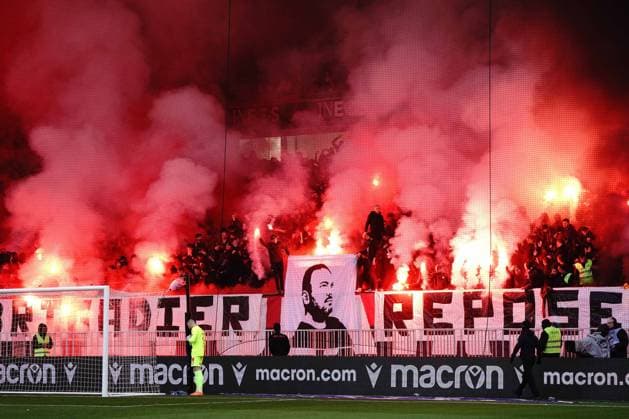 Sport Bilder des Tages Supporters de l™OGC Nice FOOTBALL : OGC Nice vs Lille - Ligue 1 Ubereats - Nice - 29 01 2023 NorbertScanella Panoramic 