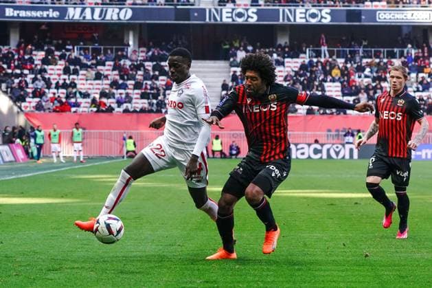 Timothy Weah (Lille) - Dante (OGC Nice) FOOTBALL : OGC Nice vs Lille - Ligue 1 Ubereats - Nice - 29 01 2023 NorbertScanella Panoramic 