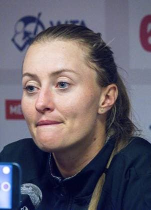 La joueuse de tennis francaise Kristina Mladenovic en confÃ rence de presse analyse sa dÃ faite et parle des JO 2024 avec Caroline Garcia en 2024. Open 6eme sens Immobilier MÃ tropole de Lyon 2023, tournoi de tennis fÃ minin WTA, Tennis Damen 250 de Caroline Garcia, Lyon 30 01 2022 - TENNIS : Open 6eme Sens Immobilier Lyon Metropole - 30 01 2023 SandrineThesillat Panoramic 