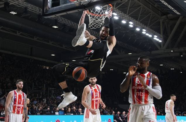 Sport Themen der Woche KW05 Sport Bilder des Tages Tornike Shengelia (Segafredo Virtus Bologna) during the Euroleague basketball championship match Segafredo Virtus Bologna Vs. Crvena Zvezda Meridianbet Ã¢& x80;& x9c;Stella RossaÃ¢& x80;& x9d; Belgrade - Bologna, January 31, 2023 at Segafredo Arena  Copyright: xMichelexNuccix xipa-agency.netx xLivexMediax 0 IPA_IPA35808527