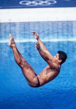 _JO_B92_DIV_M_ during the Mens Diving competition, during the Barcelona 1992 Olympic Games, Olympische Spiele, Olympia, OS in the Montjuic municipal swimming pool. <br><br> durante la competencia de Clavados Varonil, durante los Juegos Olimpicos Barcelona 1992, en la Piscina municipal de Montjuic. BARCELONA ESPANA ESPANA  Copyright: xDavidxLeahx 20200624194359_JO_B92_DIV_M_MONDRAGON10