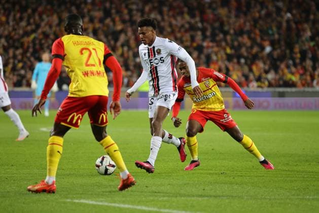 lors du match RC Lens - OGC Nice, stade Bollaert-Delelis, 1er fÃ vrier 2023 FOOTBALL : RC Lens vs OGC Nice - Ligue 1 Uber Eats - 01 02 2023 LaurentSanson Panoramic 