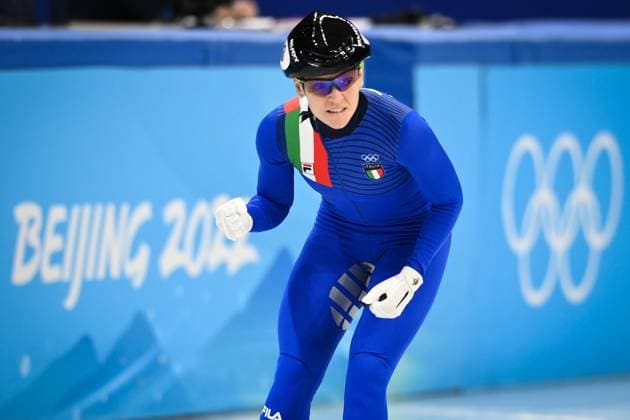 Photo LaPresse Marco Alpozzi February 16, 2022 Beijing, China Beijing 2022 Winter Olympic Games, Olympische Spiele, Olympia, OS - Short Track - Women s 1500m - Semifinals In the pic: FONTANA Arianna celebrate  Copyright: xMarcoxAlpozzi LaPressex